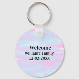 Eenvoudige Minimale Monogram logo Gepersonaliseerd Sleutelhanger
