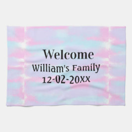 Eenvoudige Minimale Monogram logo Gepersonaliseerd Theedoek