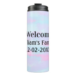 Eenvoudige Minimale Monogram logo Gepersonaliseerd Thermosbeker