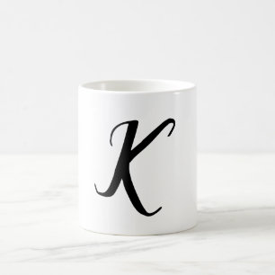 EENVOUDIGE MINIMALE MONOGRAM PERSOONLIJKE NAAM SLE KOFFIEMOK