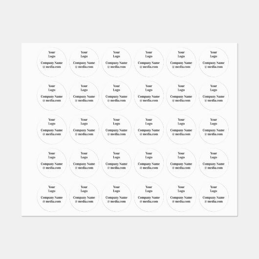 eenvoudige minimale naam hier aangepast LOGO-VERZE Labels (Vel)