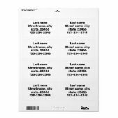 eenvoudige minimale naam hier voor aangepast verze etiket (Full Sheet)