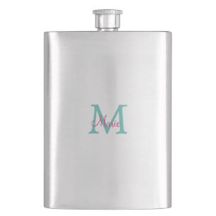 eenvoudige minimale naam monogram groen roze blauw flacon