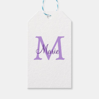eenvoudige minimale naam monogram roze rood   worp cadeaulabel