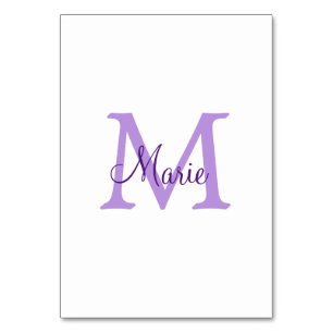 eenvoudige minimale naam monogram roze rood   worp kaart