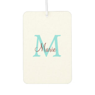 eenvoudige minimale naam monogram roze rood worp luchtverfrisser