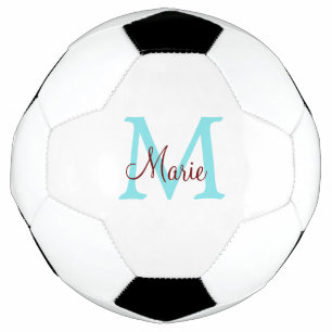 eenvoudige minimale naam monogram roze rood worp voetbal