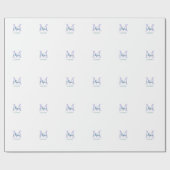 Eenvoudige Minimale Naam toevoegen Monogram paarse Cadeaupapier (Vlak)