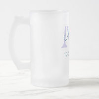 Eenvoudige Minimale Naam toevoegen Monogram paarse