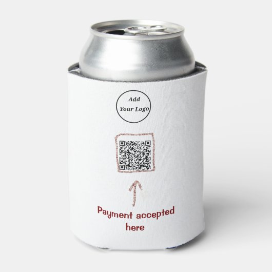 Eenvoudige minimale q of code logo scan code naam blikjeskoeler (Blikje Voorkant)
