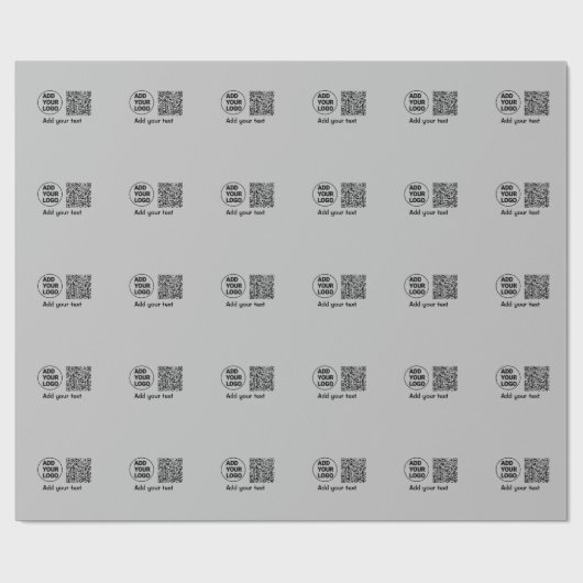 Eenvoudige minimale q of code logo scan code naam cadeaupapier (Vlak)