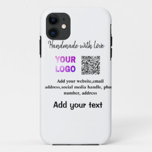 Eenvoudige minimale q of code logo scan code naam iPhone 11 hoesje