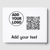 Eenvoudige minimale q of code logo scan code naam gastenboek (Achterkant)