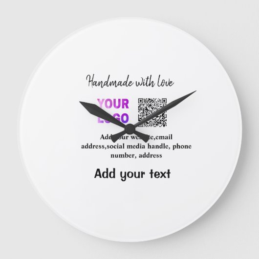 Eenvoudige minimale q of code logo scan code naam grote klok (Voorkant)