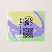 Eenvoudige minimale q of code logo scan code naam legpuzzel (Horizontaal)