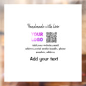 Eenvoudige minimale q of code logo scan code naam raamsticker (Vel 2)