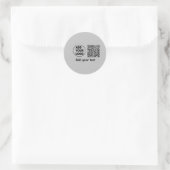Eenvoudige minimale q of code logo scan code naam ronde sticker (Tas)