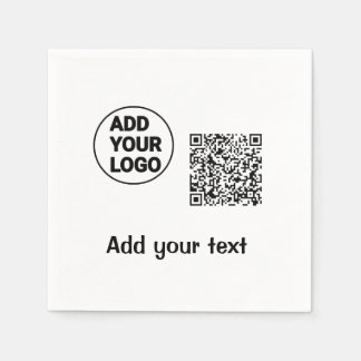 Eenvoudige minimale q of code logo scan code naam servet