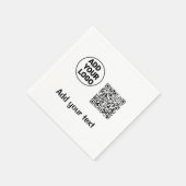 Eenvoudige minimale q of code logo scan code naam servet (Hoek)