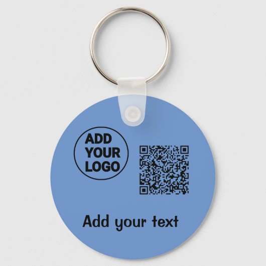 Eenvoudige minimale q of code logo scan code naam sleutelhanger (Voorkant)