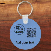 Eenvoudige minimale q of code logo scan code naam sleutelhanger (Voorkant)