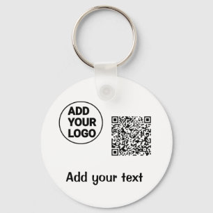 Eenvoudige minimale q of code logo scan code naam sleutelhanger