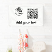 Eenvoudige minimale q of code logo scan code naam spandoek (Insitu)