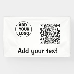 Eenvoudige minimale q of code logo scan code naam spandoek