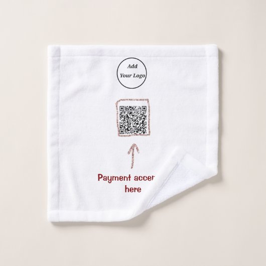 Eenvoudige minimale q of code logo scan code naam washandje (Wasdoekje)