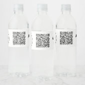 Eenvoudige minimale q of code logo scan code naam waterfles etiket (Flessen)
