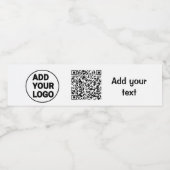 Eenvoudige minimale q of code logo scan code naam waterfles etiket (Enkel label)