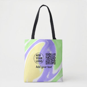 Eenvoudige minimale q r code logo toevoegen scan c draagtas