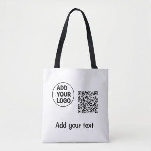 Eenvoudige minimale q r code logo toevoegen scan c draagtas