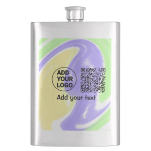 Eenvoudige minimale q r code logo toevoegen scan c flacon