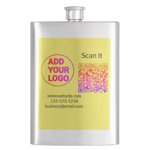 Eenvoudige minimale q r code logo toevoegen scan c flacon