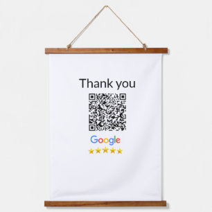 Eenvoudige minimale q r code logo toevoegen scan c hangend wandkleed