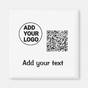 Eenvoudige minimale q r code logo toevoegen scan c magneet