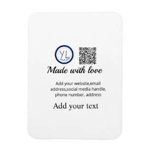 Eenvoudige minimale q r code logo toevoegen scan c magneet