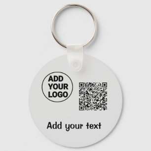 Eenvoudige minimale q r code logo toevoegen scan c sleutelhanger