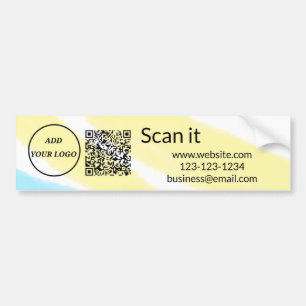 Eenvoudige minimale QR-code logo toevoegen scan co Bumpersticker