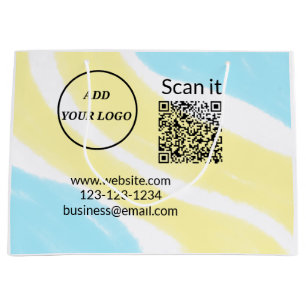 Eenvoudige minimale QR-code logo toevoegen scan co Groot Cadeauzakje