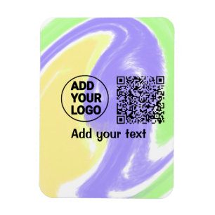 Eenvoudige minimale QR-code logo toevoegen scan co Magneet