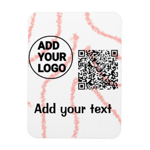 Eenvoudige minimale QR-code logo toevoegen scan co Magneet