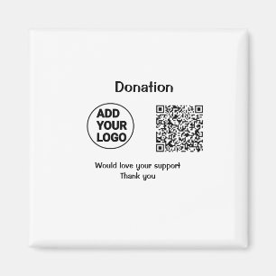 Eenvoudige minimale QR-code logo toevoegen sociale Magneet