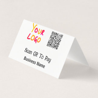 Eenvoudige minimale QR-code om logo bedrijfsnaam t Kaart