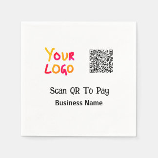 Eenvoudige minimale QR-code om logo bedrijfsnaam t Servet