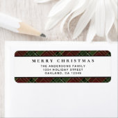 Eenvoudige minimale rood en groen geplakt vrolijk etiket (Insitu)