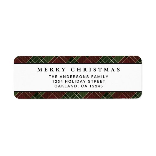 Eenvoudige minimale rood en groen geplakt vrolijk etiket (Voorkant)