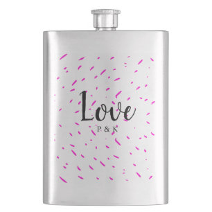 Eenvoudige minimale roze abstracte liefdesachtergr flacon