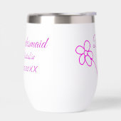 Eenvoudige minimale roze bridesmaïde voeg jaarteks (Links)